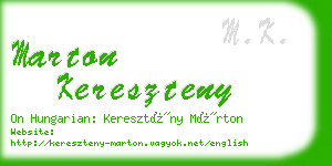 marton kereszteny business card